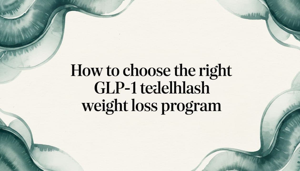 How to choose the right GLP-1 telehealth weight loss program