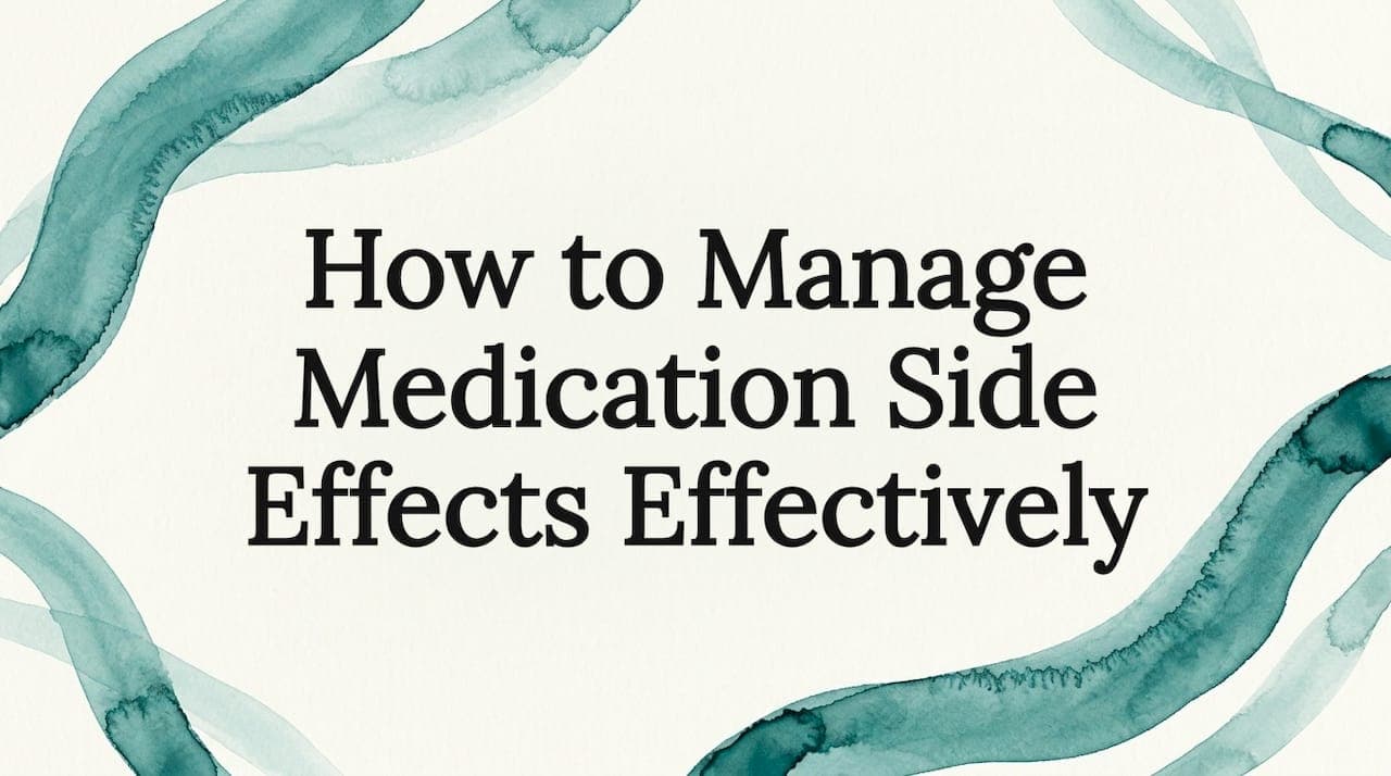 How to Manage Medication Side Effects Effectively