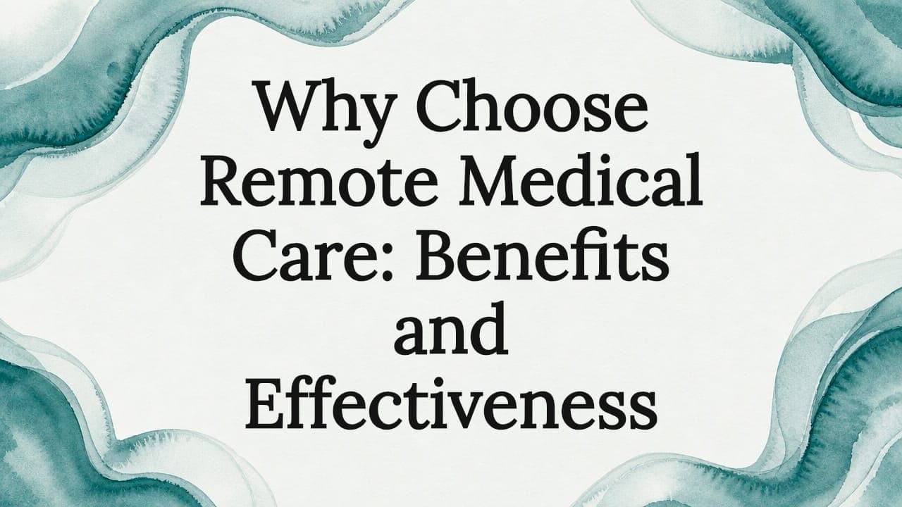 Why Choose Remote Medical Care: Benefits and Effectiveness